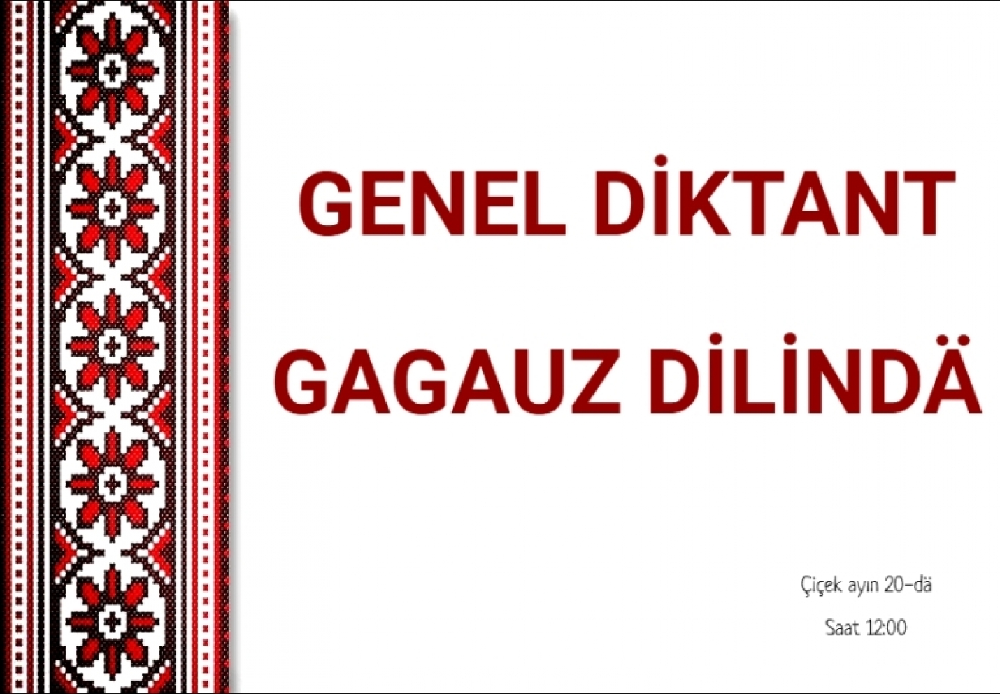 &laquo;Genel Diktant Gagauz Dilind&auml;&raquo; (Video)